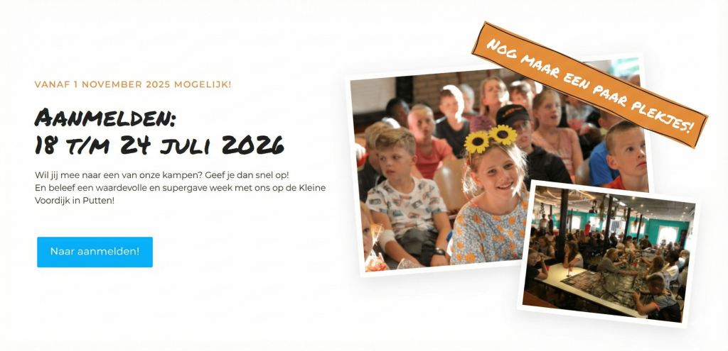 De laatste plekjes voor de kampen! (2026)